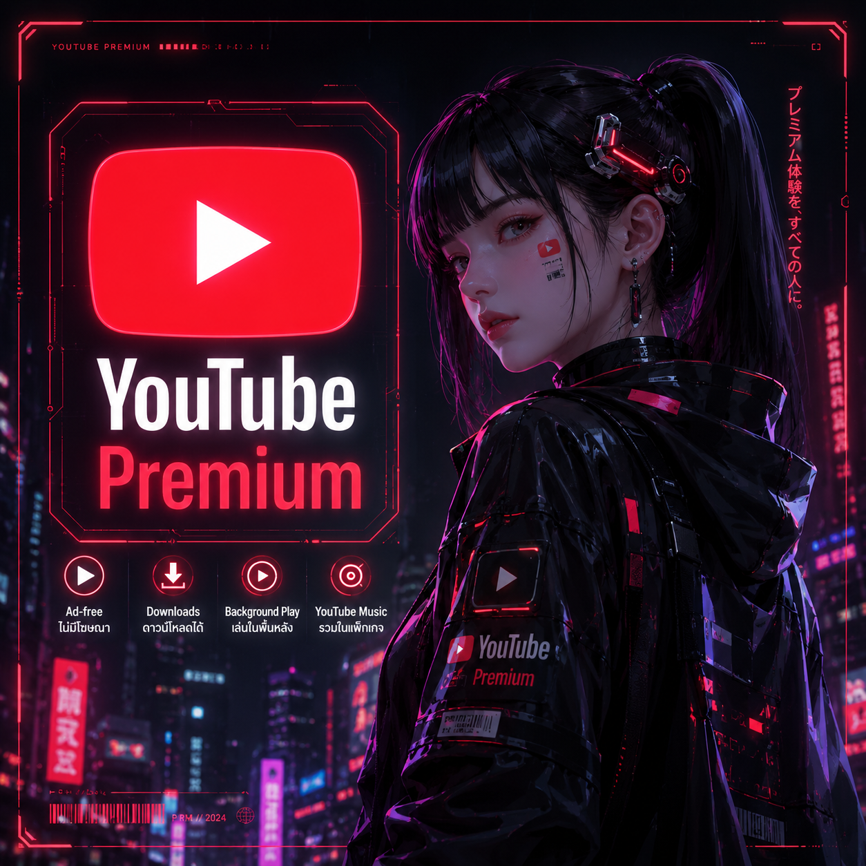 YOUTUBE PREMIUM แบบครอบครัว รายเดือน