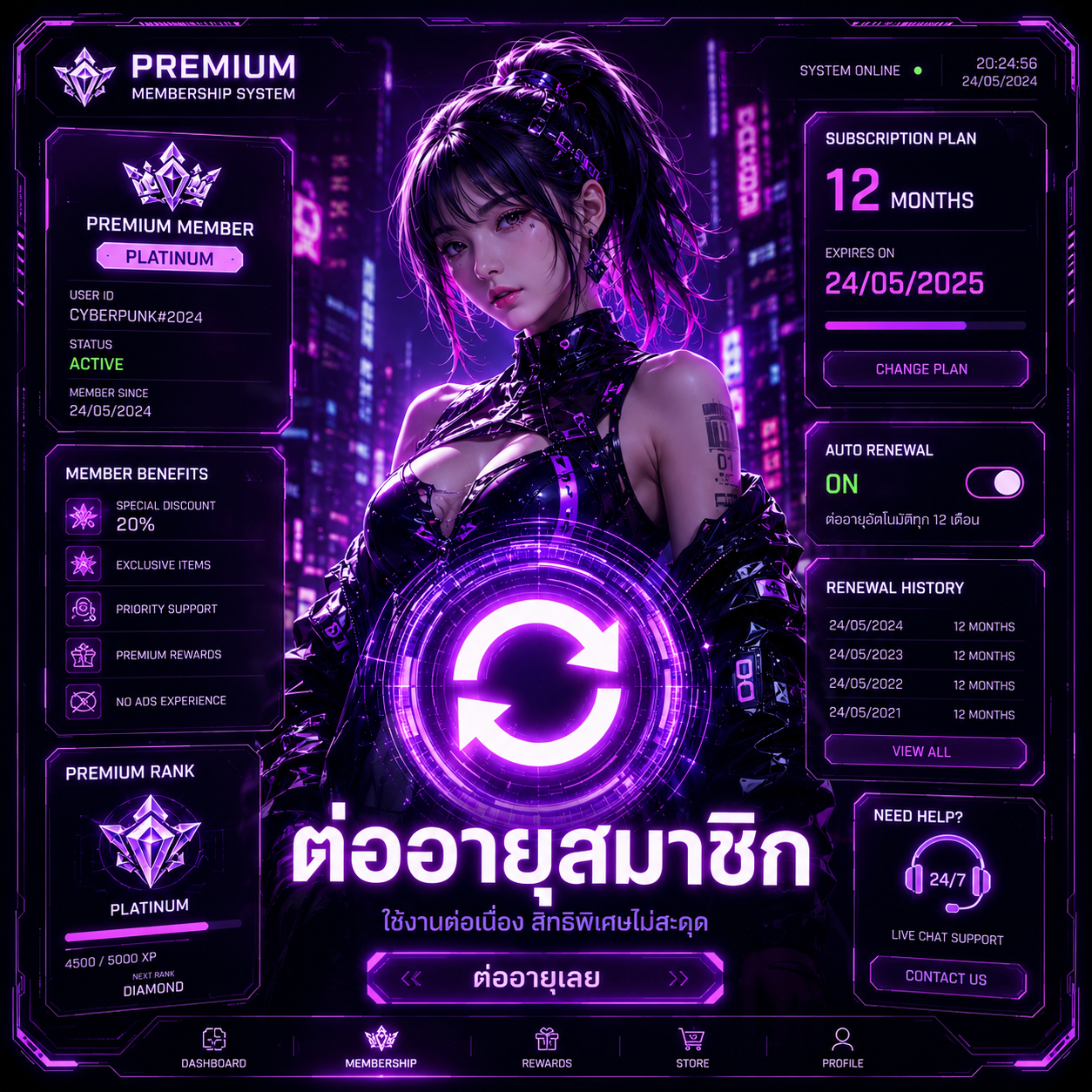 ต่ออายุสมาชิก