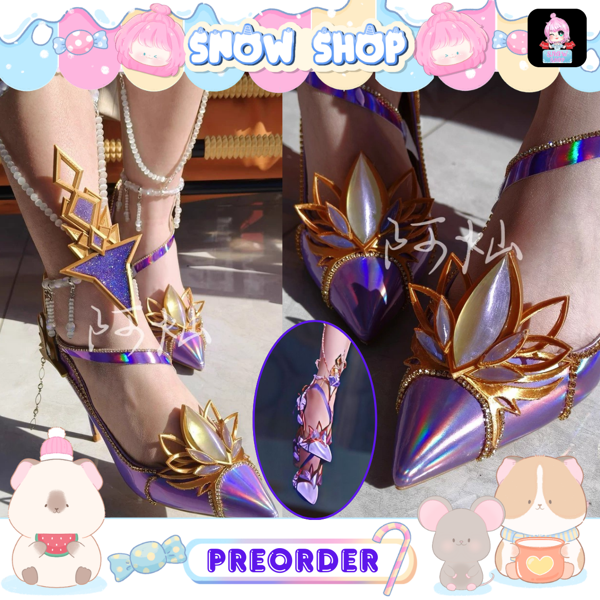 รูปภาพสินค้า 【Pre-Order】ผนึกเทพบัลลังก์ราชันย์ - รองเท้าคอสเพลย์ ไฉ่เอ๋อร์ชุดดอกบัวรุ่งโรจน์ & ชุดเจ้าวิหาร