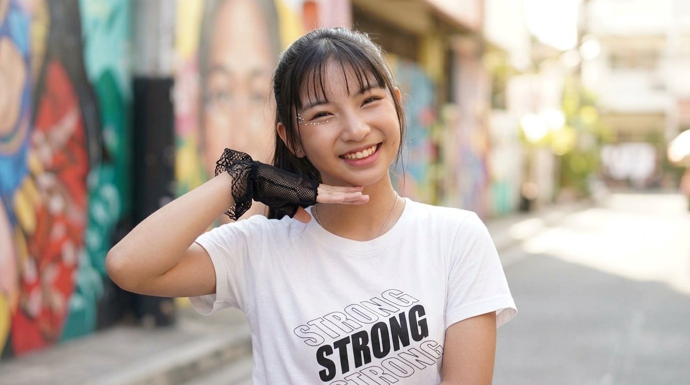 น้องไบ่ไบรท์ ชุดขาว STRONG