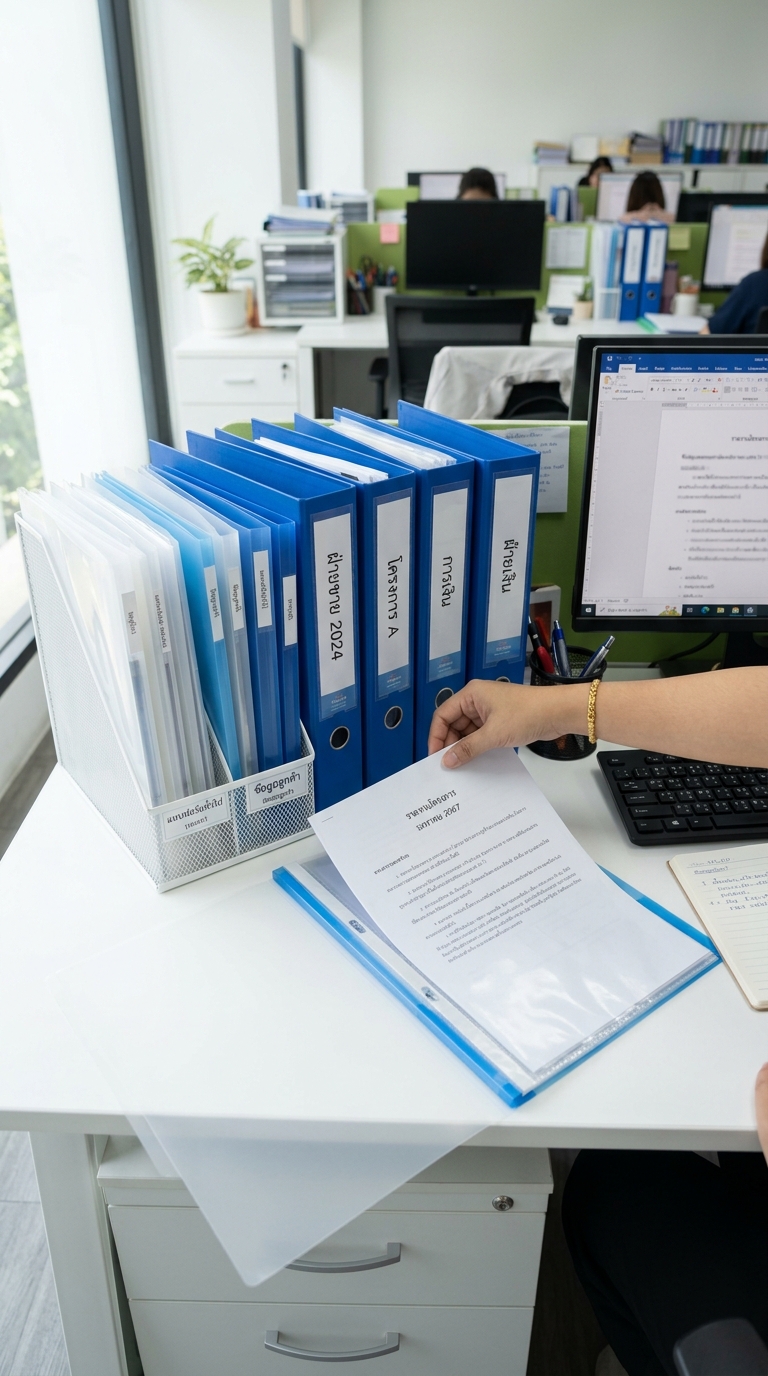 อุปกรณ์จัดเก็บเอกสาร แฟ้มและซอง