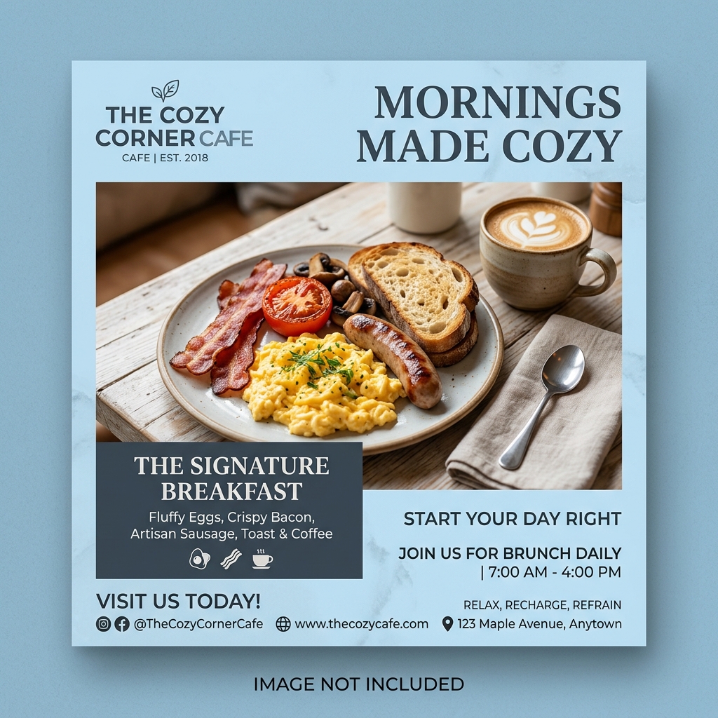 ภาพกราฟิกสำหรับธุรกิจร้านอาหาร