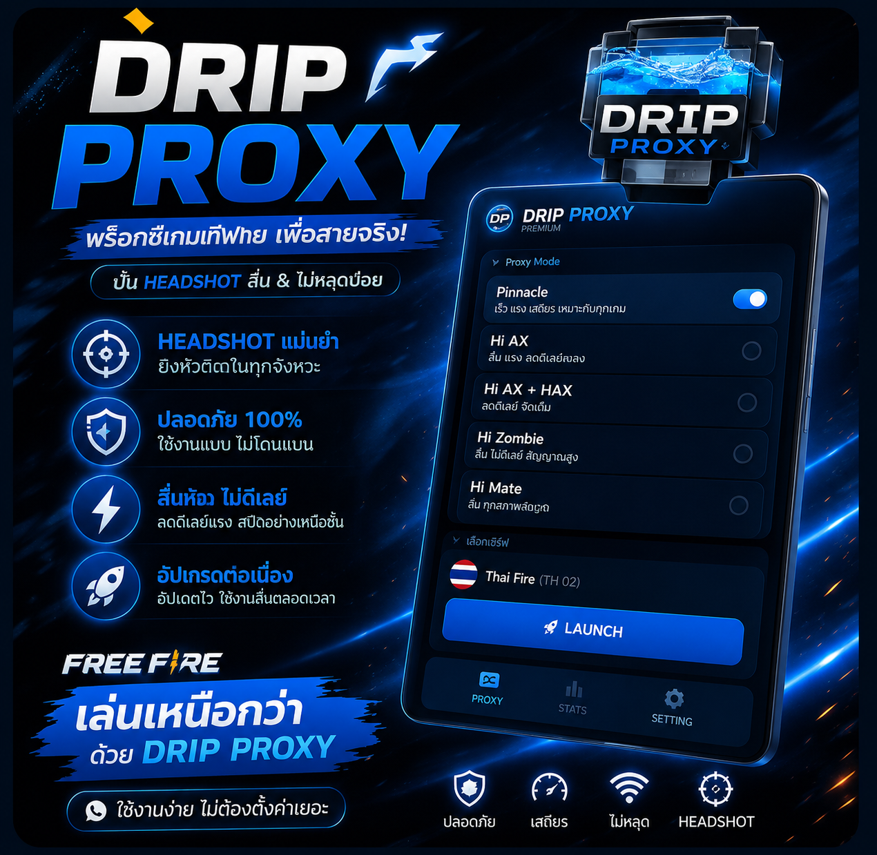📂 Drip proxy ยิงตัวโดนหัว แอดรอย