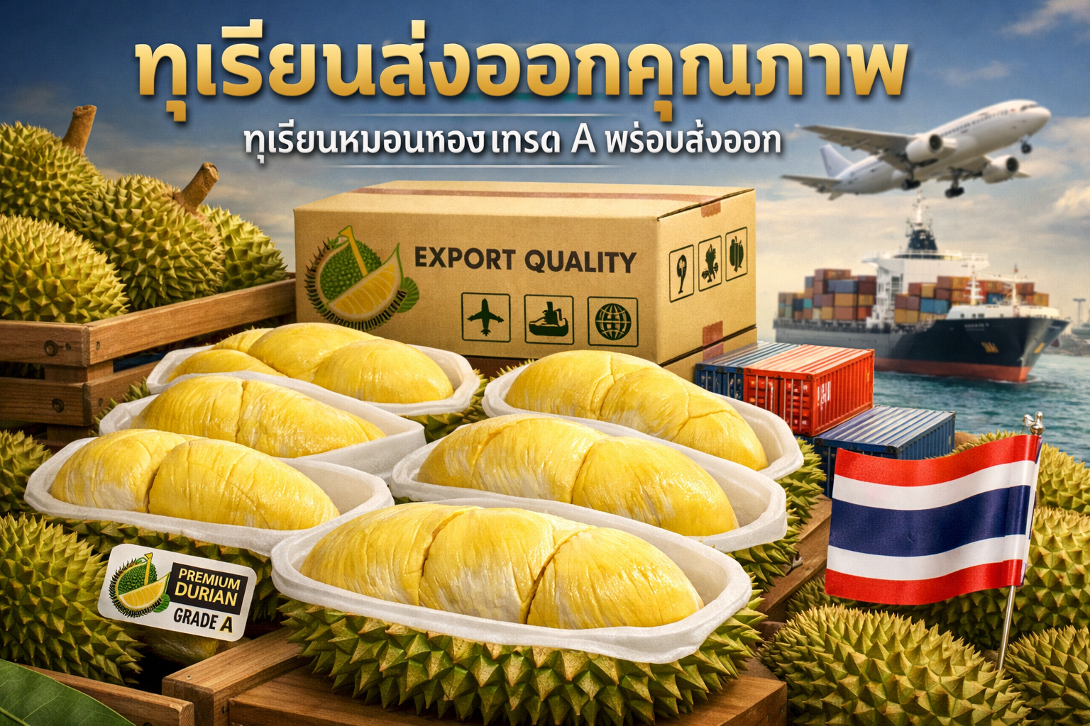 ทุเรียนส่งออกคุณภาพ