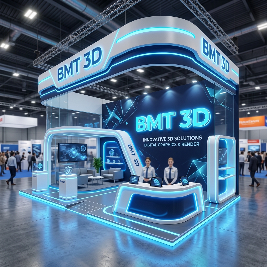 บริการทำภาพ 3D Perspective จัดวางบูธสินค้า