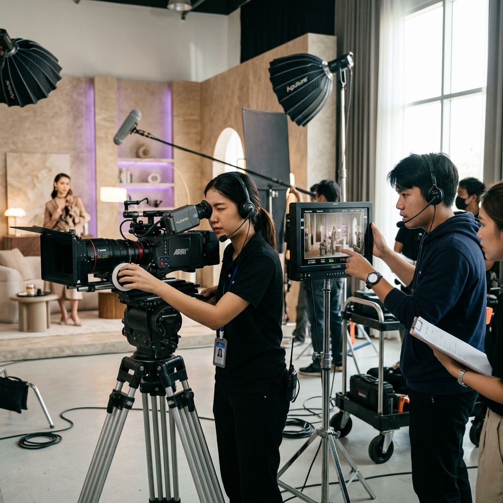 บรรยากาศการถ่ายทำวิดีโอโดยทีมงาน Tylmy Studio