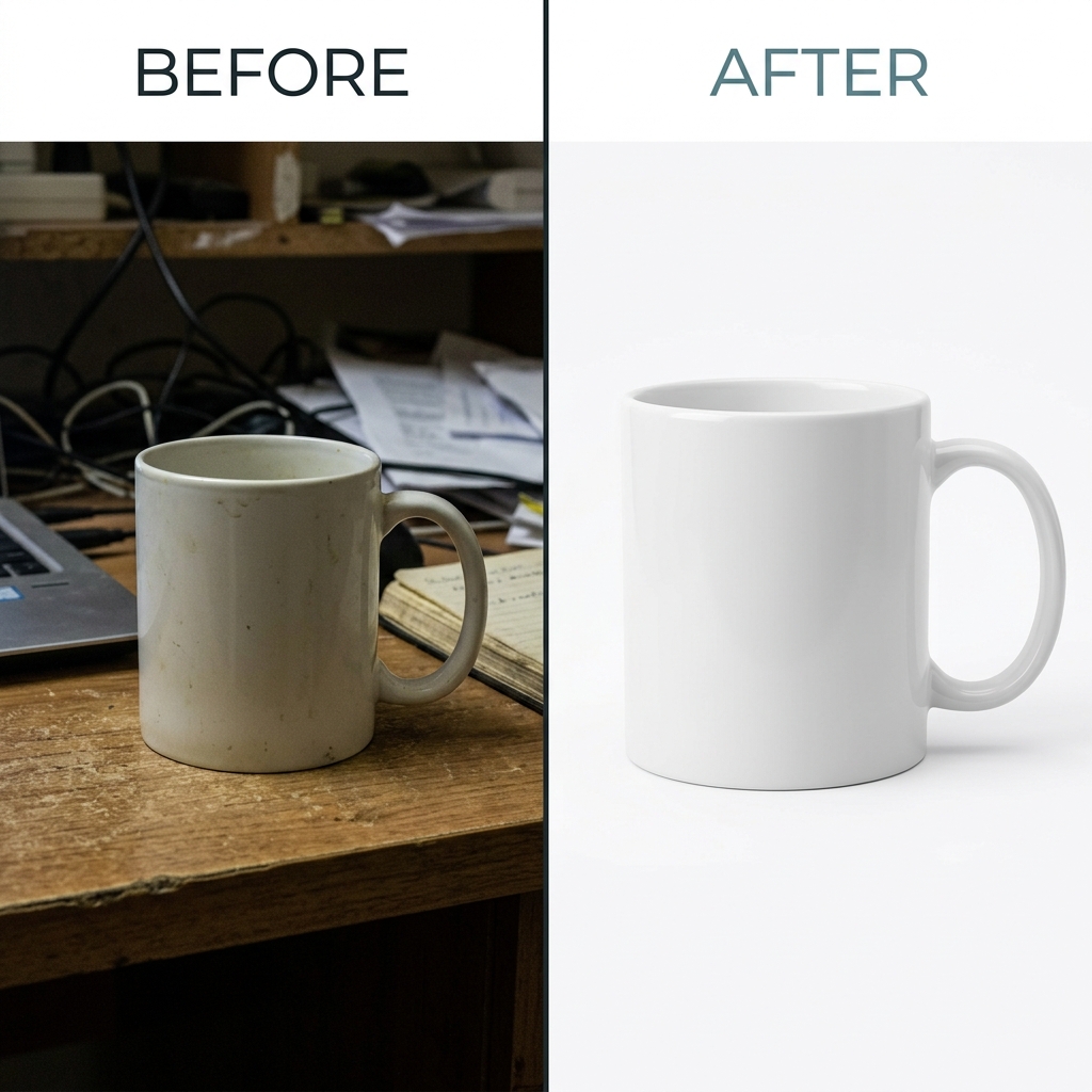 ตัวอย่างภาพ Before/After การรีทัชสินค้าทั่วไป