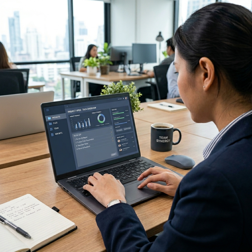 หน้าจอแสดงผลการจัดระเบียบโครงสร้างออนไลน์