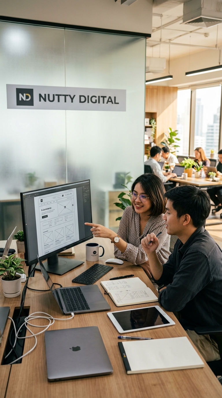 บรรยากาศการทำงานของทีมงาน Nutty Digital Design