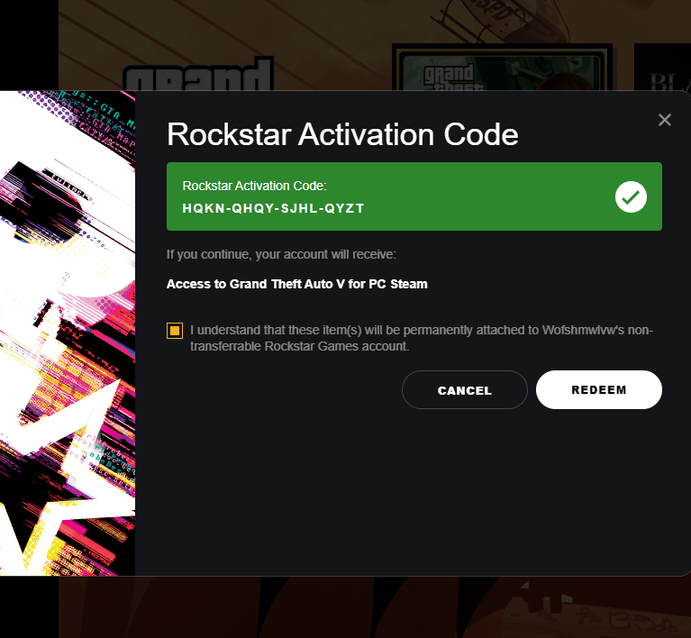 Redeem Code Rockstar
